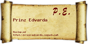 Prinz Edvarda névjegykártya